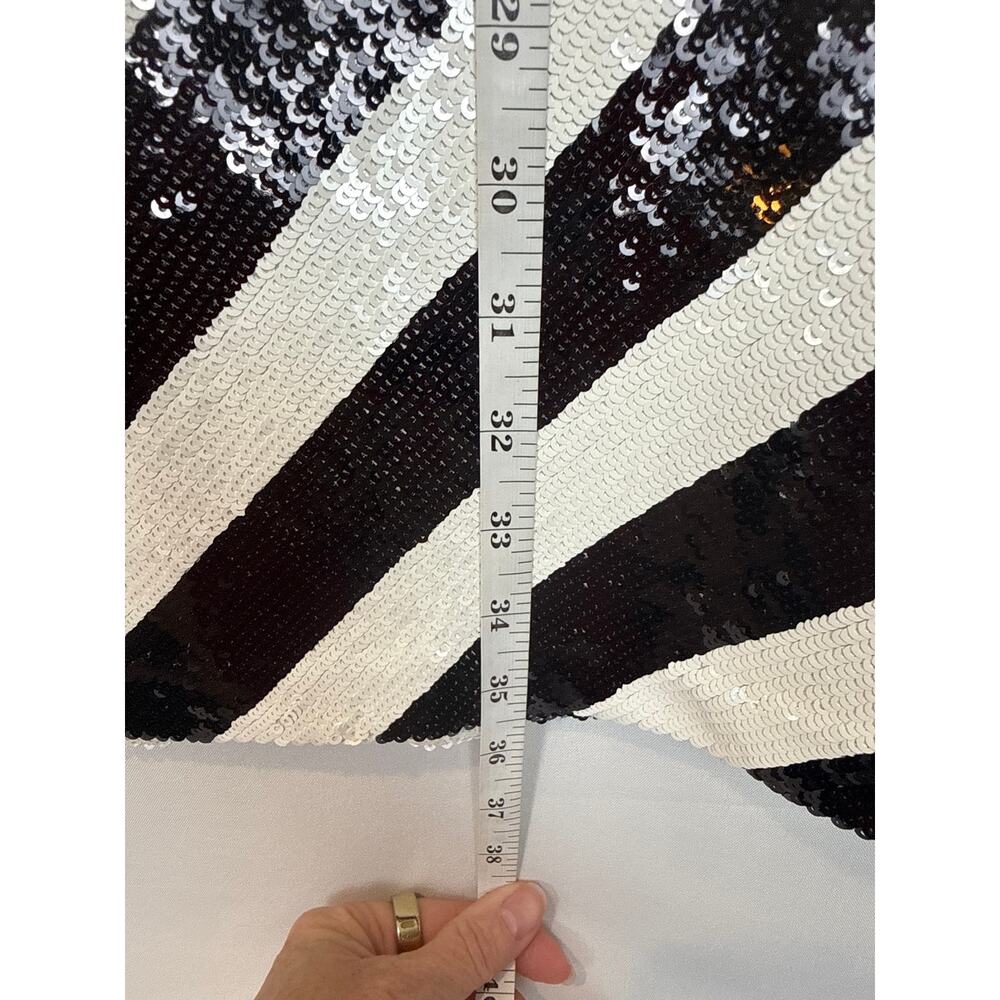 White House Black Market NWT Sequin Stripe Dress Medium - Picture 7 of 8
